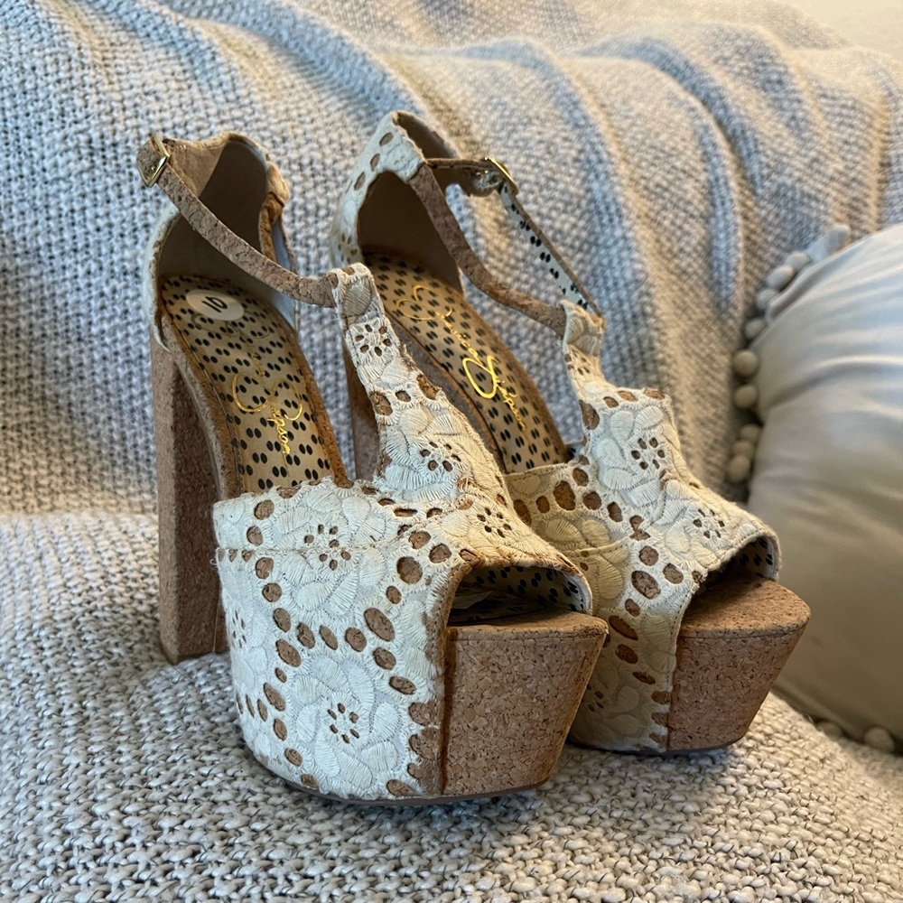 Floral Platform heels